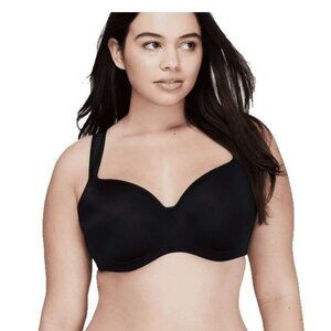 Cacique Bra Smooth Balconette Underwire Plus Size 40F Black Lane Bryant